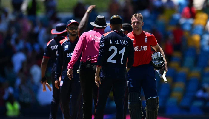 England qualify for semi-final with 10-wicket win over USA in Super 8 clash