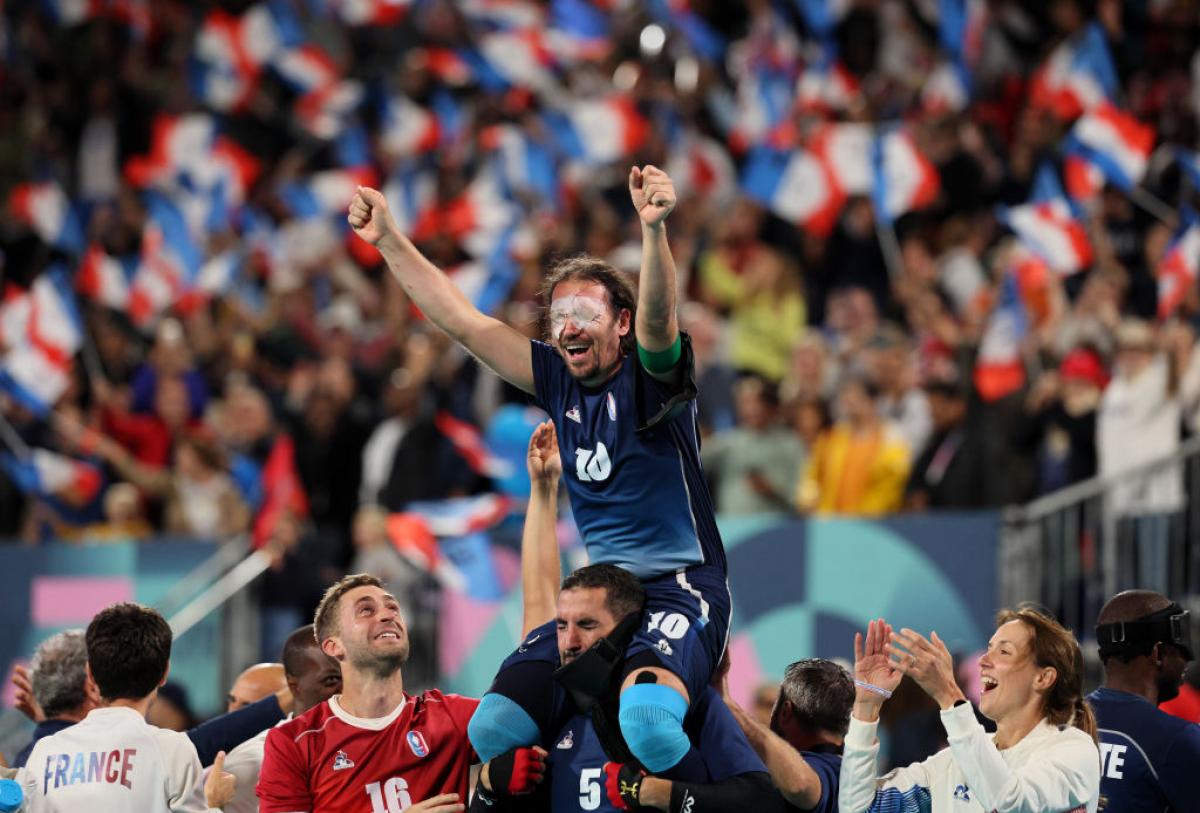 Paris 2024: France secure blind football gold on magical night at Eiffel Tower